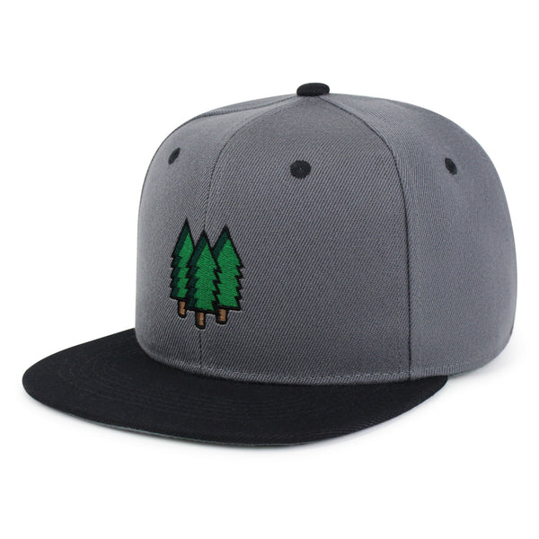 Trees Snapback Hat Embroidered Hip-Hop Baseball Cap Forest Hiking