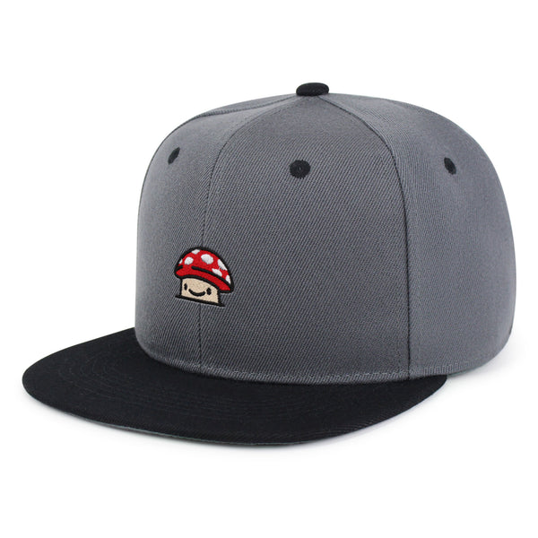 Mushroom  Snapback Hat Embroidered Hip-Hop Baseball Cap Red