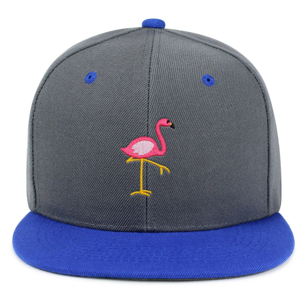 Flamingo Snapback Hat Embroidered Hip-Hop Baseball Cap Bird Pink