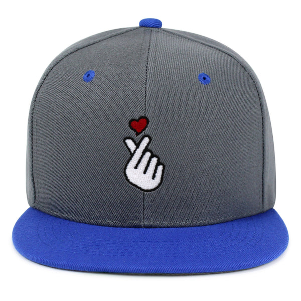 Korean Heart Finger Snapback Hat Embroidered Hip-Hop Baseball Cap Korea Sign