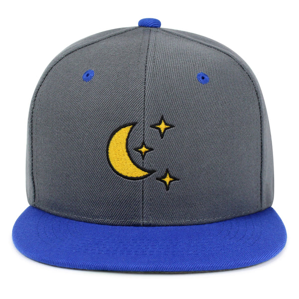 Moon Snapback Hat Embroidered Hip-Hop Baseball Cap Space Sky Night