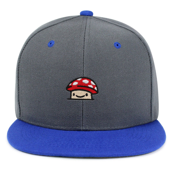 Mushroom  Snapback Hat Embroidered Hip-Hop Baseball Cap Red