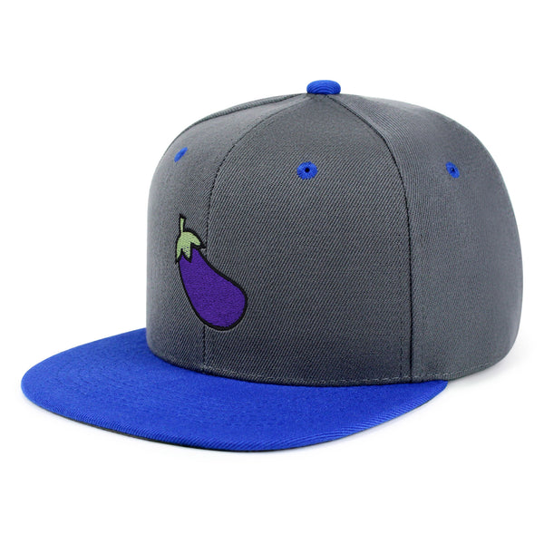 Eggplant Snapback Hat Embroidered Hip-Hop Baseball Cap Foodie Vegetable