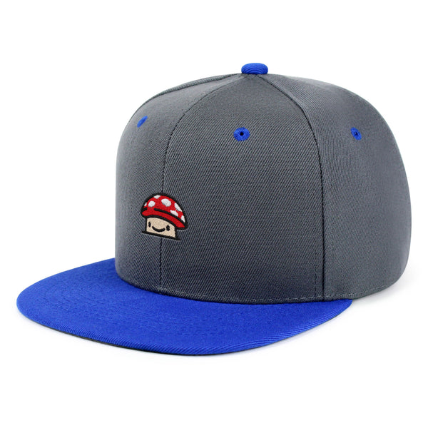 Mushroom  Snapback Hat Embroidered Hip-Hop Baseball Cap Red