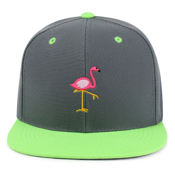 Flamingo Snapback Hat Embroidered Hip-Hop Baseball Cap Bird Pink