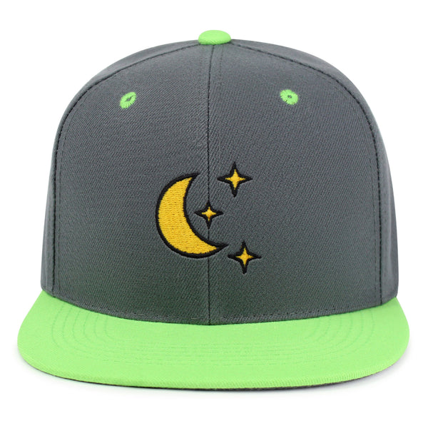 Moon Snapback Hat Embroidered Hip-Hop Baseball Cap Space Sky Night