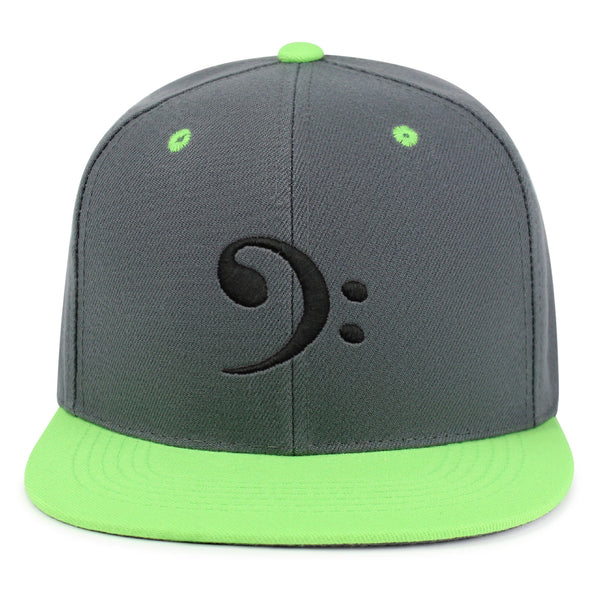 Bass Clef Snapback Hat Embroidered Hip-Hop Baseball Cap Music Symbol