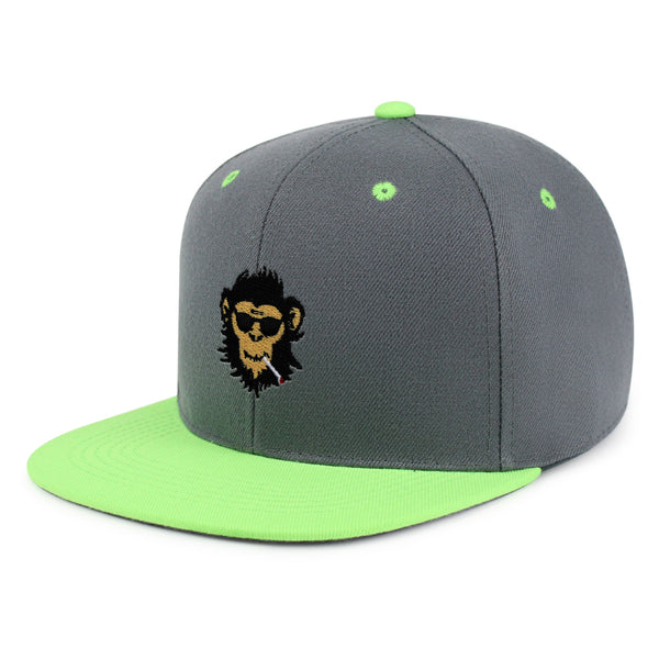 Smoking Monkey Snapback Hat Embroidered Hip-Hop Baseball Cap Wild Animal Funny