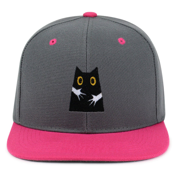 Hugs Snapback Hat Embroidered Hip-Hop Baseball Cap Black Cat Mom