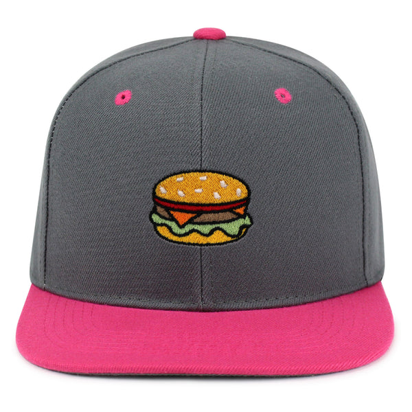 Hamburger Snapback Hat Embroidered Hip-Hop Baseball Cap Fast Food