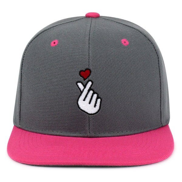 Korean Heart Finger Snapback Hat Embroidered Hip-Hop Baseball Cap Korea Sign