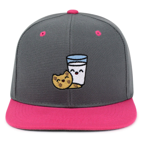 Milk and Cookie Snapback Hat Embroidered Hip-Hop Baseball Cap Snack