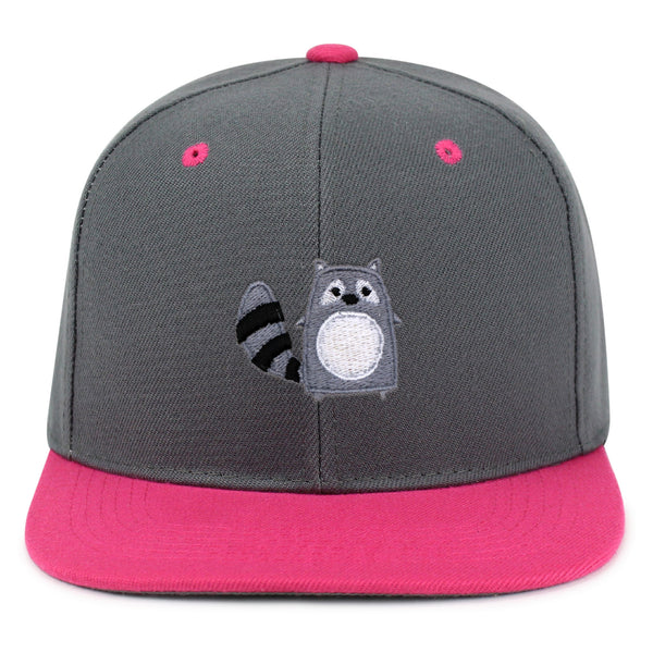 Racoon Snapback Hat Embroidered Hip-Hop Baseball Cap Cute Zoo