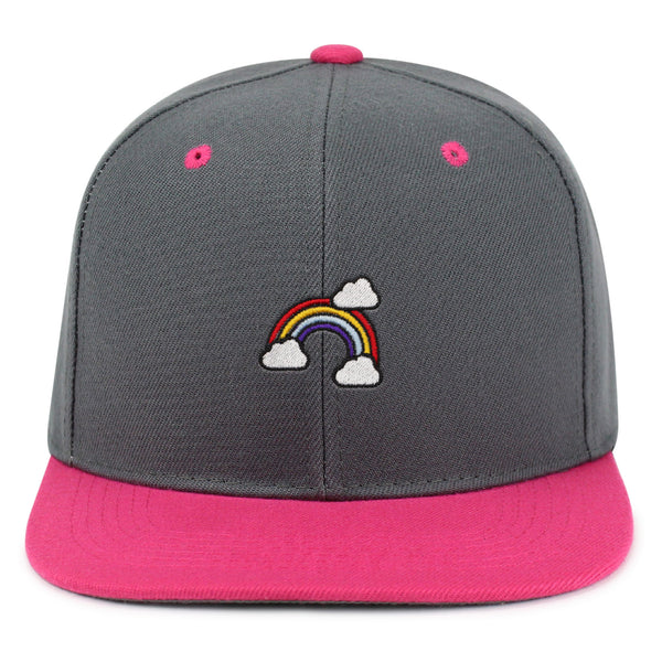 Rainbow Snapback Hat Embroidered Hip-Hop Baseball Cap Cute