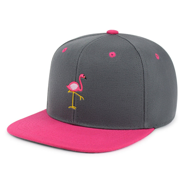 Flamingo Snapback Hat Embroidered Hip-Hop Baseball Cap Bird Pink