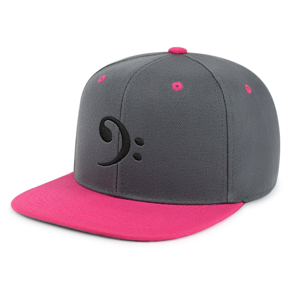Bass Clef Snapback Hat Embroidered Hip-Hop Baseball Cap Music Symbol