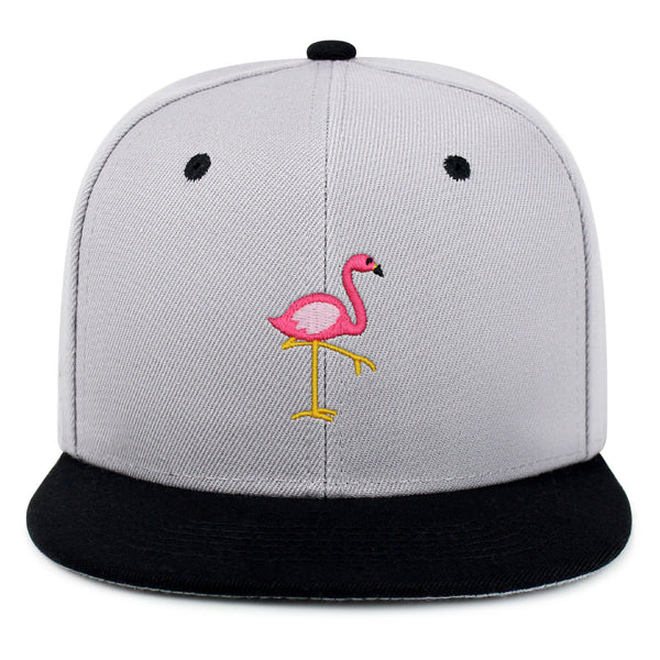 Flamingo Snapback Hat Embroidered Hip-Hop Baseball Cap Bird Pink