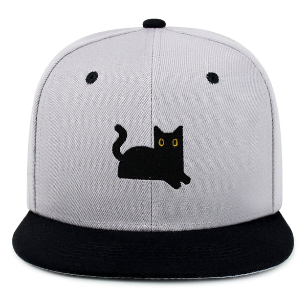 Black Cat Snapback Hat Embroidered Hip-Hop Baseball Cap Cat Mom