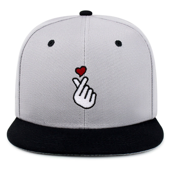 Korean Heart Finger Snapback Hat Embroidered Hip-Hop Baseball Cap Korea Sign