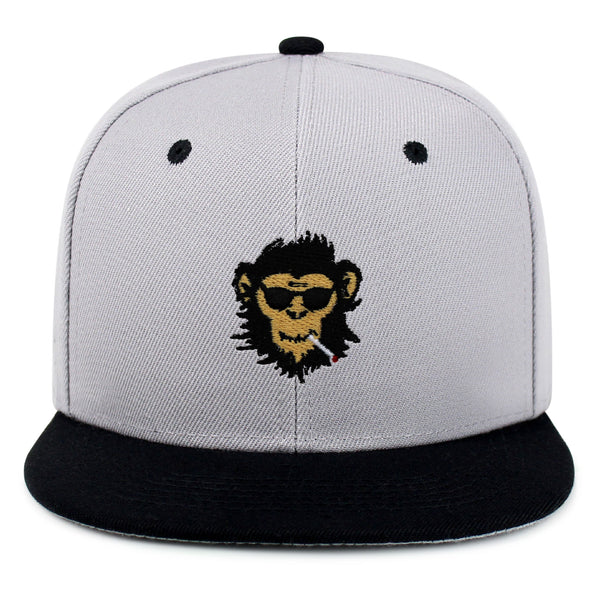 Smoking Monkey Snapback Hat Embroidered Hip-Hop Baseball Cap Wild Animal Funny