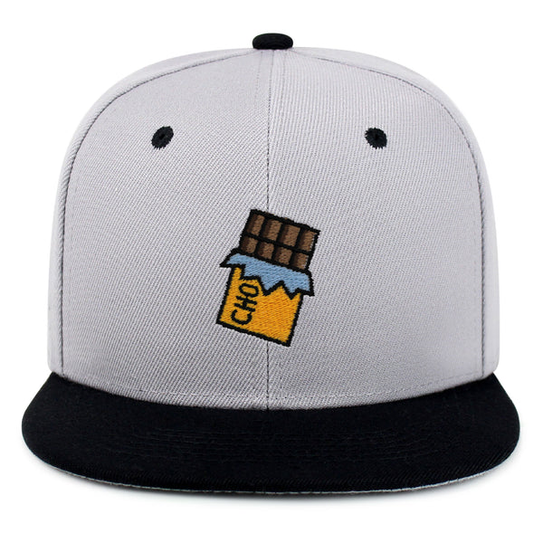 Chocolate Snapback Hat Embroidered Hip-Hop Baseball Cap Foodie Snack Sweet