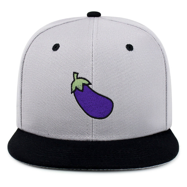 Eggplant Snapback Hat Embroidered Hip-Hop Baseball Cap Foodie Vegetable