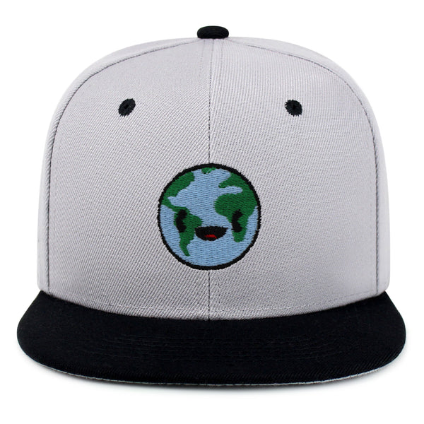 Happy Earth Snapback Hat Embroidered Hip-Hop Baseball Cap Earth Environment