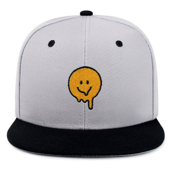 Melted Smile Snapback Hat Embroidered Hip-Hop Baseball Cap Sad Face