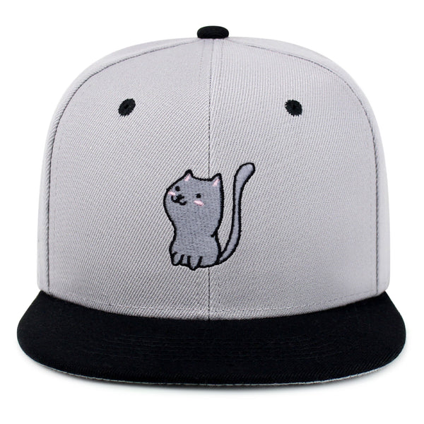 Meow Snapback Hat Embroidered Hip-Hop Baseball Cap Cat Kitty