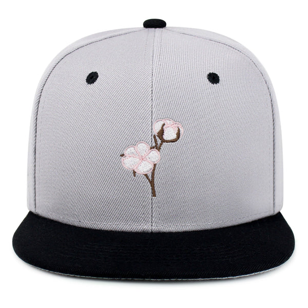 Cotton Flower Snapback Hat Embroidered Hip-Hop Baseball Cap Tree