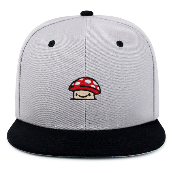 Mushroom  Snapback Hat Embroidered Hip-Hop Baseball Cap Red