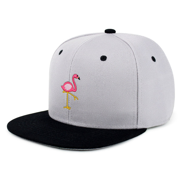 Flamingo Snapback Hat Embroidered Hip-Hop Baseball Cap Bird Pink