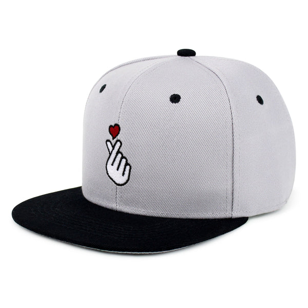 Korean Heart Finger Snapback Hat Embroidered Hip-Hop Baseball Cap Korea Sign