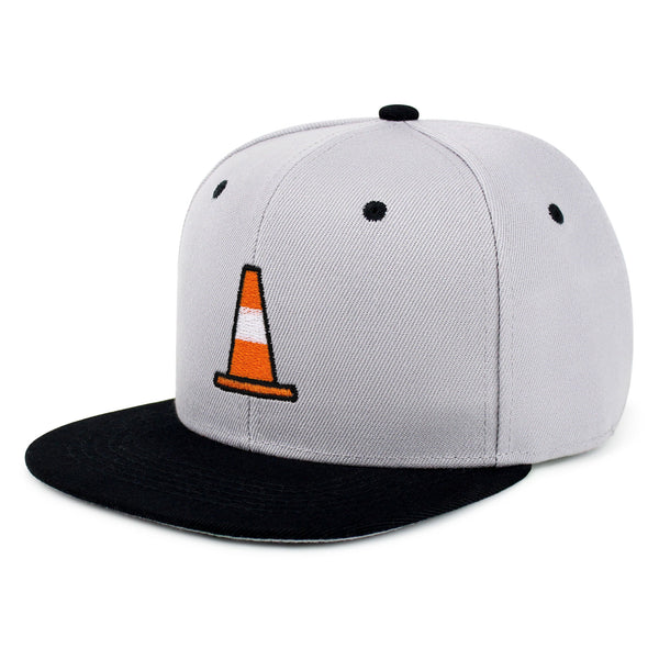 Safety Cone Snapback Hat Embroidered Hip-Hop Baseball Cap Construction