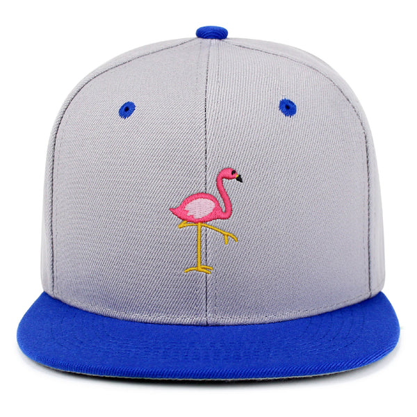 Flamingo Snapback Hat Embroidered Hip-Hop Baseball Cap Bird Pink