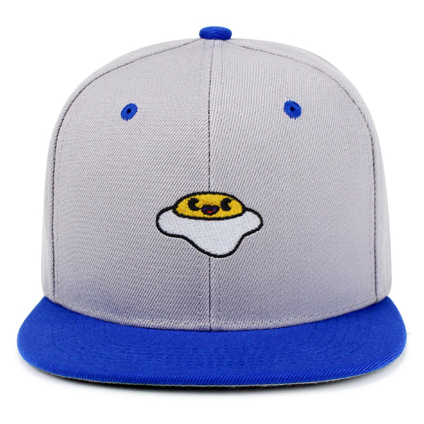 Smiling Egg Snapback Hat Embroidered Hip-Hop Baseball Cap Sunny Side Up