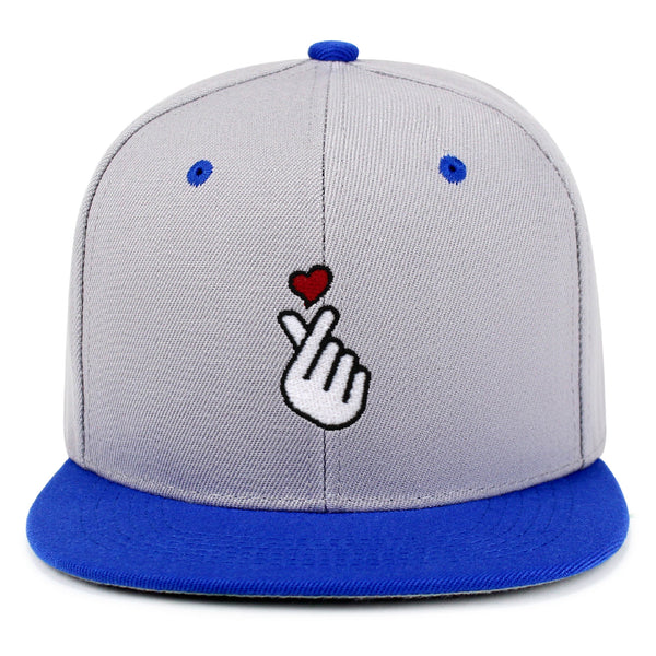 Korean Heart Finger Snapback Hat Embroidered Hip-Hop Baseball Cap Korea Sign