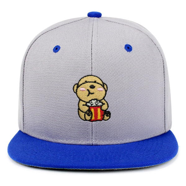 Popcorn Dog Snapback Hat Embroidered Hip-Hop Baseball Cap Puppy Poodle