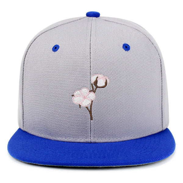 Cotton Flower Snapback Hat Embroidered Hip-Hop Baseball Cap Tree