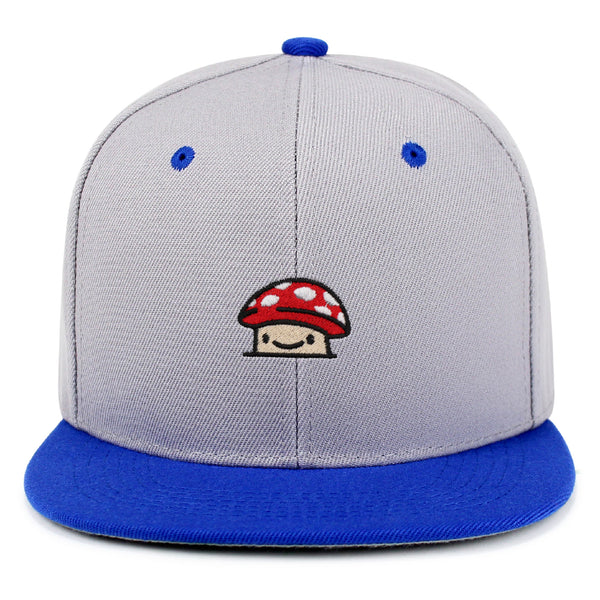 Mushroom  Snapback Hat Embroidered Hip-Hop Baseball Cap Red