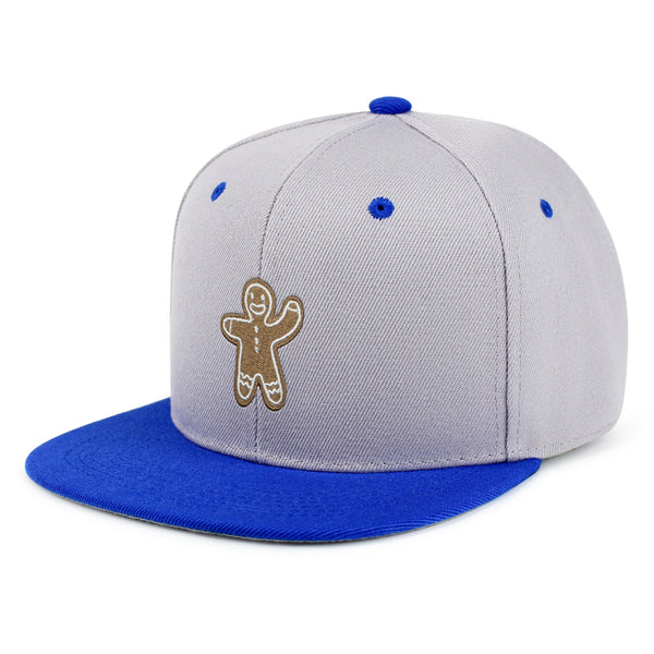 Gingerbread Man Snapback Hat Embroidered Hip-Hop Baseball Cap Holiday Cookie