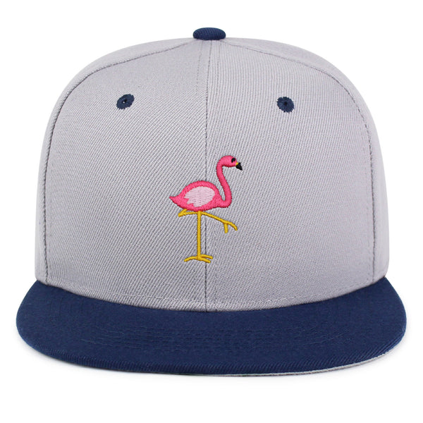 Flamingo Snapback Hat Embroidered Hip-Hop Baseball Cap Bird Pink