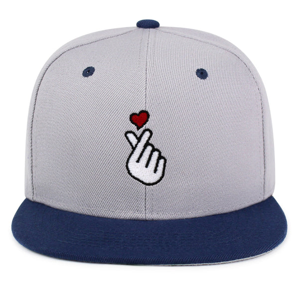 Korean Heart Finger Snapback Hat Embroidered Hip-Hop Baseball Cap Korea Sign