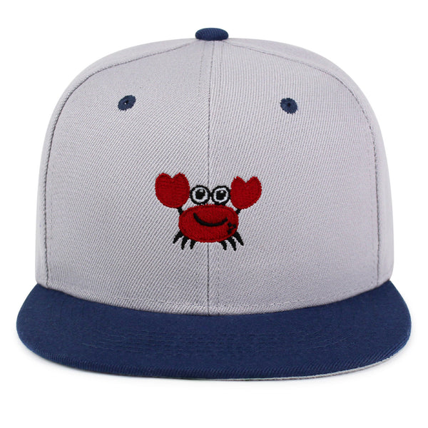 Funny Crab Snapback Hat Embroidered Hip-Hop Baseball Cap Ocean Sea Fishing