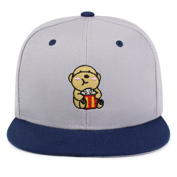 Popcorn Dog Snapback Hat Embroidered Hip-Hop Baseball Cap Puppy Poodle