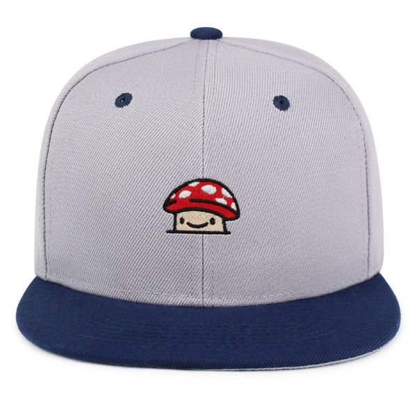 Mushroom  Snapback Hat Embroidered Hip-Hop Baseball Cap Red