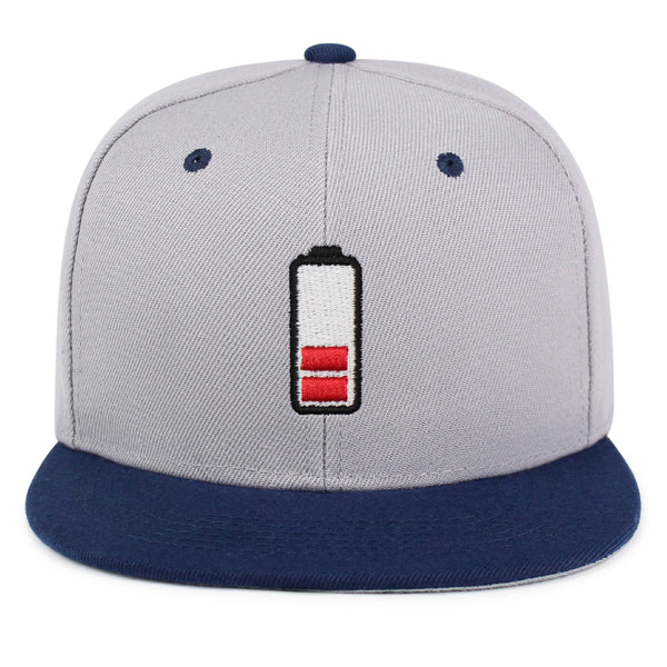 Low Battery Snapback Hat Embroidered Hip-Hop Baseball Cap Phone