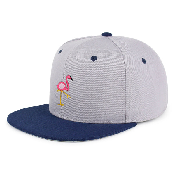 Flamingo Snapback Hat Embroidered Hip-Hop Baseball Cap Bird Pink