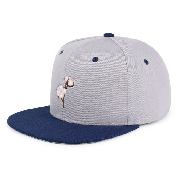 Cotton Flower Snapback Hat Embroidered Hip-Hop Baseball Cap Tree