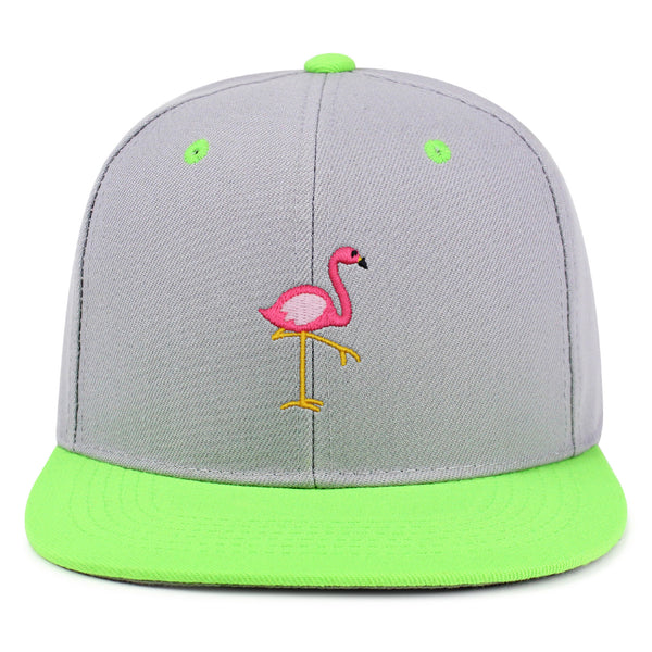 Flamingo Snapback Hat Embroidered Hip-Hop Baseball Cap Bird Pink